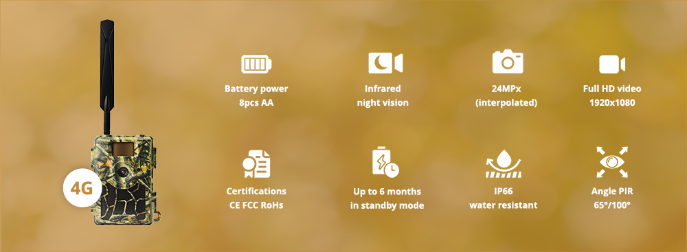 Kamera śladowa Wachman Rio4G